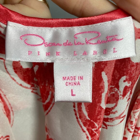 Oscar de la Renta Pink Label Nightgown White Sleepwear Strappy Tie Waist Large - Picture 2 of 15